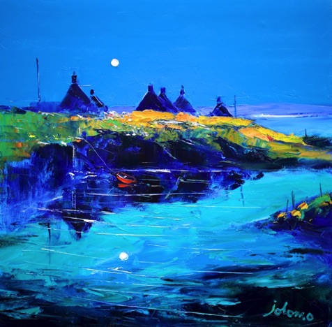 Evening reflections flooded slate quarry Isle of Belnahua 24x24
&pound;4100